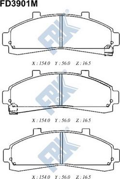 FBK FD3901M - Kit pastiglie freno, Freno a disco autozon.pro