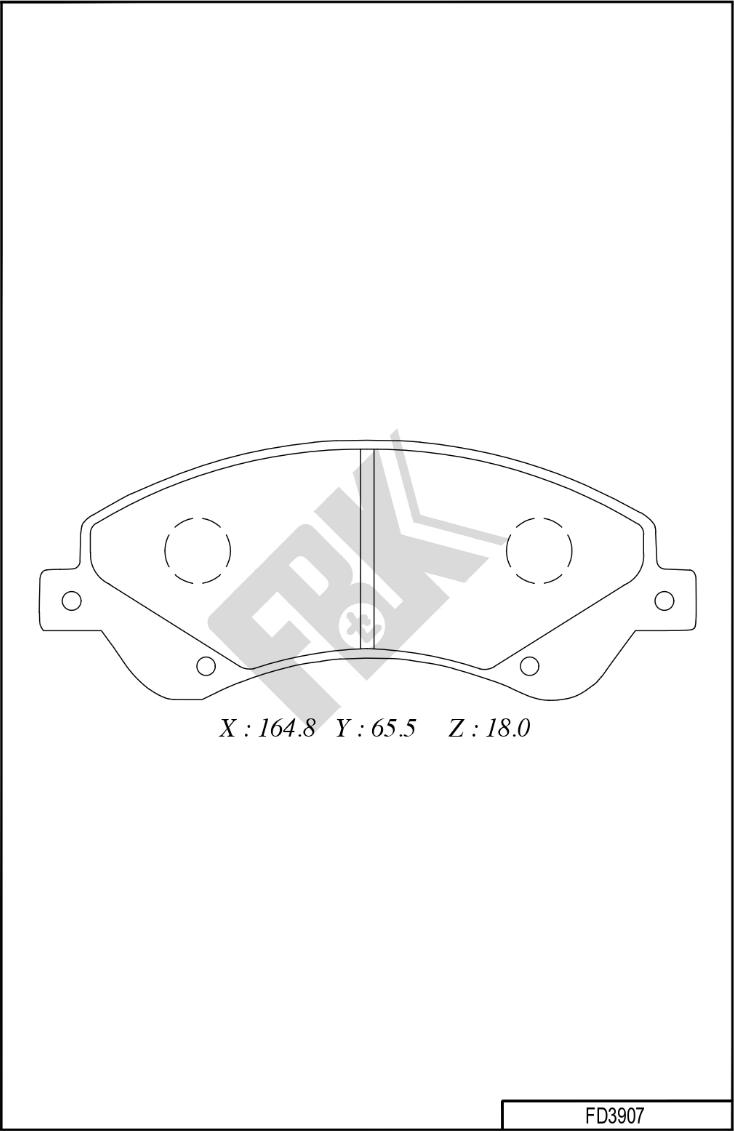 FBK FD3907 - Kit pastiglie freno, Freno a disco autozon.pro