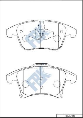 FBK FD3910 - Kit pastiglie freno, Freno a disco autozon.pro