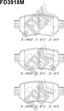 FBK FD3918M - Kit pastiglie freno, Freno a disco autozon.pro