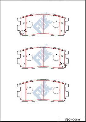 FBK FD34006M - Kit pastiglie freno, Freno a disco autozon.pro