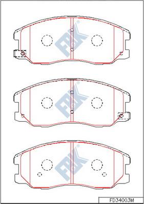 FBK FD34003M - Kit pastiglie freno, Freno a disco autozon.pro