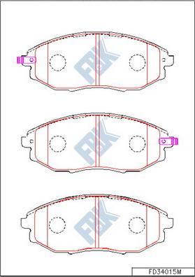 FBK FD34015M - Kit pastiglie freno, Freno a disco autozon.pro