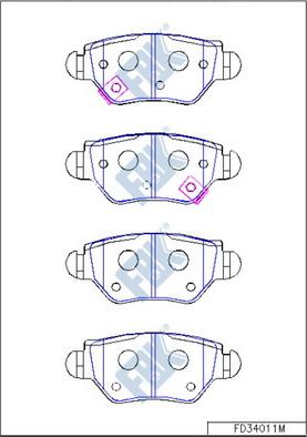 FBK FD34011M - Kit pastiglie freno, Freno a disco autozon.pro