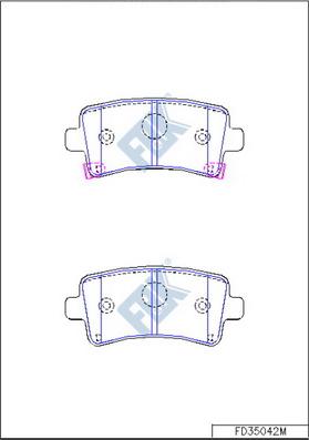 FBK FD35042M - Kit pastiglie freno, Freno a disco autozon.pro