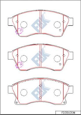 FBK FD35030M - Kit pastiglie freno, Freno a disco autozon.pro