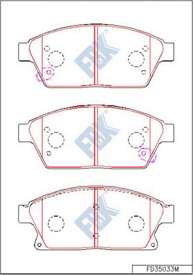 FBK FD35033M - Kit pastiglie freno, Freno a disco autozon.pro