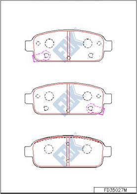 FBK FD35027M - Kit pastiglie freno, Freno a disco autozon.pro