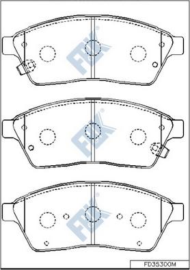 FBK FD35300M - Kit pastiglie freno, Freno a disco autozon.pro