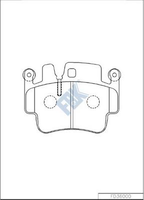 FBK FD36000 - Kit pastiglie freno, Freno a disco autozon.pro