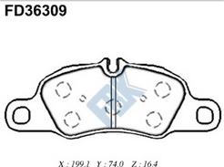 FBK FD36309 - Kit pastiglie freno, Freno a disco autozon.pro