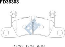 FBK FD36308 - Kit pastiglie freno, Freno a disco autozon.pro