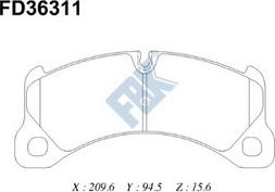 FBK FD36311 - Kit pastiglie freno, Freno a disco autozon.pro