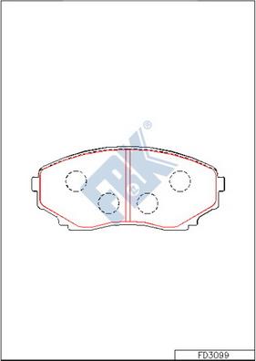 FBK FD3099 - Kit pastiglie freno, Freno a disco autozon.pro