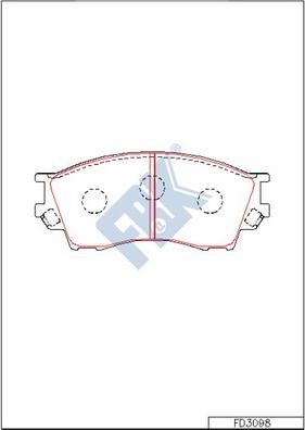 FBK FD3098 - Kit pastiglie freno, Freno a disco autozon.pro