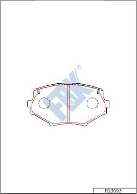 FBK FD3093 - Kit pastiglie freno, Freno a disco autozon.pro