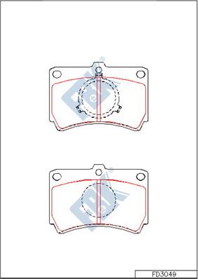 FBK FD3049 - Kit pastiglie freno, Freno a disco autozon.pro