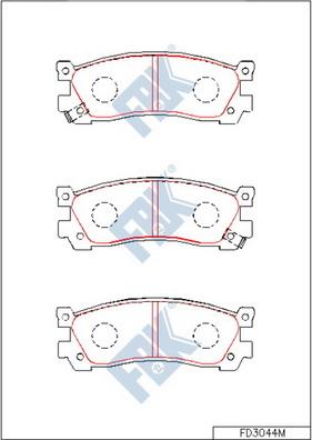 FBK FD3044M - Kit pastiglie freno, Freno a disco autozon.pro