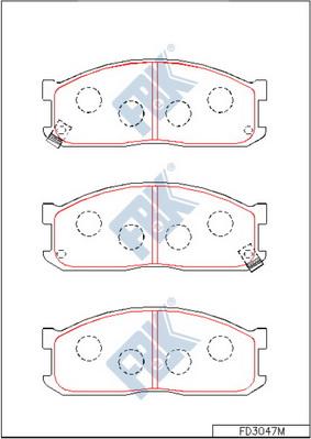 FBK FD3047M - Kit pastiglie freno, Freno a disco autozon.pro