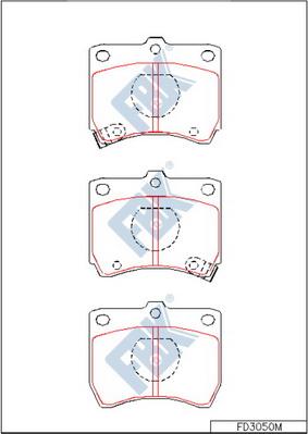 FBK FD3050M - Kit pastiglie freno, Freno a disco autozon.pro