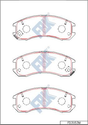 FBK FD3053M - Kit pastiglie freno, Freno a disco autozon.pro