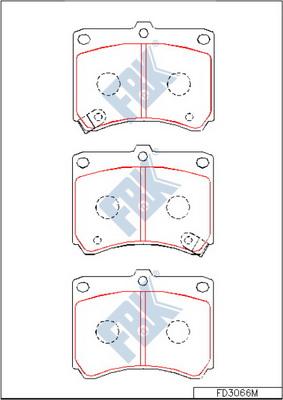 FBK FD3066M - Kit pastiglie freno, Freno a disco autozon.pro