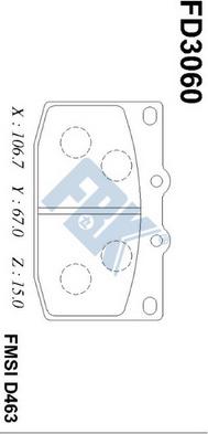 FBK FD3060 - Kit pastiglie freno, Freno a disco autozon.pro