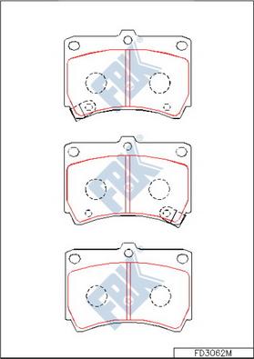 FBK FD3062M - Kit pastiglie freno, Freno a disco autozon.pro