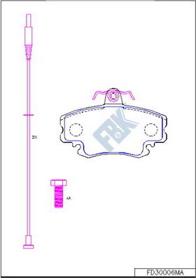 FBK FD30006MA - Kit pastiglie freno, Freno a disco autozon.pro