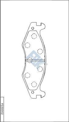 FBK FD30002 - Kit pastiglie freno, Freno a disco autozon.pro