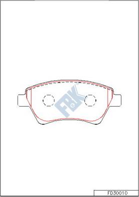 FBK FD30010 - Kit pastiglie freno, Freno a disco autozon.pro