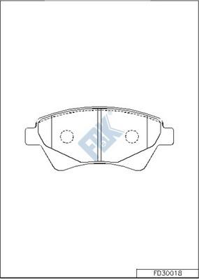 FBK FD30018 - Kit pastiglie freno, Freno a disco autozon.pro