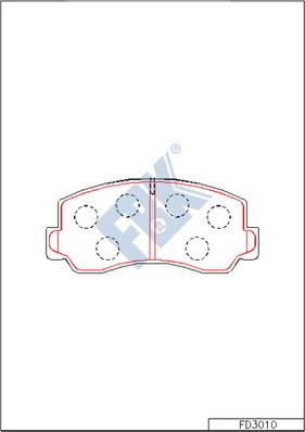 FBK FD3010 - Kit pastiglie freno, Freno a disco autozon.pro