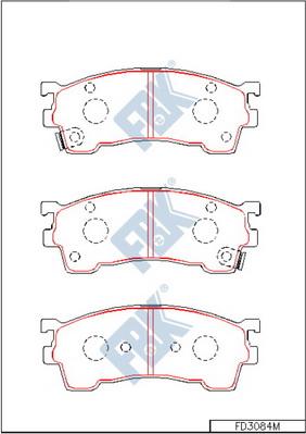 FBK FD3084M - Kit pastiglie freno, Freno a disco autozon.pro