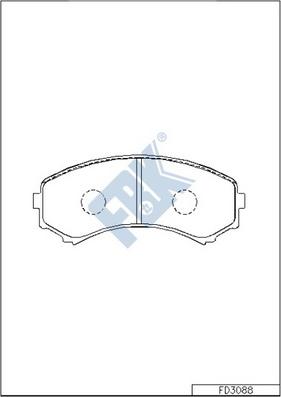 FBK FD3088 - Kit pastiglie freno, Freno a disco autozon.pro