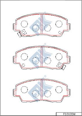 FBK FD3035M - Kit pastiglie freno, Freno a disco autozon.pro