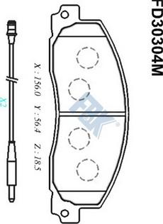 FBK FD30304M - Kit pastiglie freno, Freno a disco autozon.pro