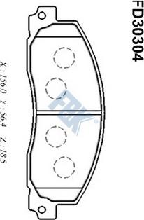 FBK FD30304 - Kit pastiglie freno, Freno a disco autozon.pro