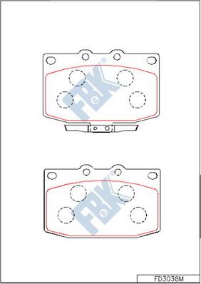 FBK FD3038M - Kit pastiglie freno, Freno a disco autozon.pro