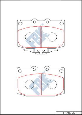 FBK FD3077M - Kit pastiglie freno, Freno a disco autozon.pro