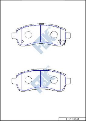 FBK FD3144M - Kit pastiglie freno, Freno a disco autozon.pro