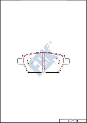 FBK FD3141 - Kit pastiglie freno, Freno a disco autozon.pro