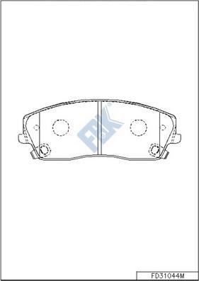 FBK FD31044M - Kit pastiglie freno, Freno a disco autozon.pro