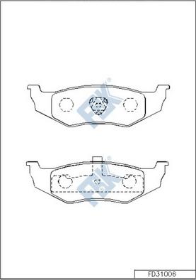 FBK FD31006 - Kit pastiglie freno, Freno a disco autozon.pro