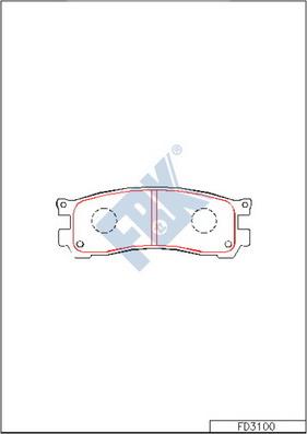 FBK FD3100 - Kit pastiglie freno, Freno a disco autozon.pro