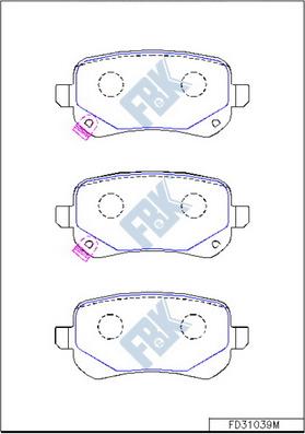 FBK FD31039M - Kit pastiglie freno, Freno a disco autozon.pro