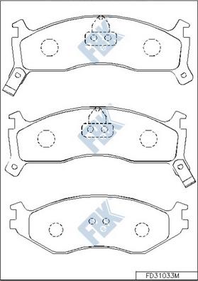 FBK FD31033M - Kit pastiglie freno, Freno a disco autozon.pro