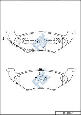 FBK FD31028 - Kit pastiglie freno, Freno a disco autozon.pro