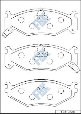 FBK FD31022M - Kit pastiglie freno, Freno a disco autozon.pro