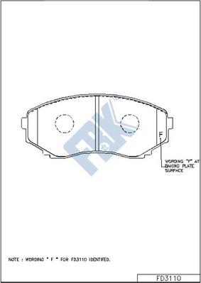 FBK FD3110 - Kit pastiglie freno, Freno a disco autozon.pro